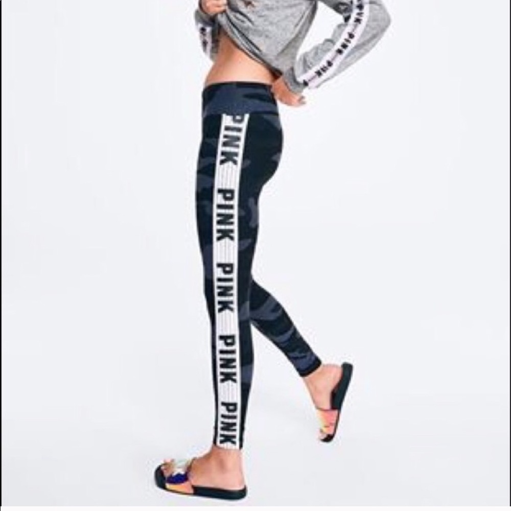 Victoria secret pink blue Camo leggings medium